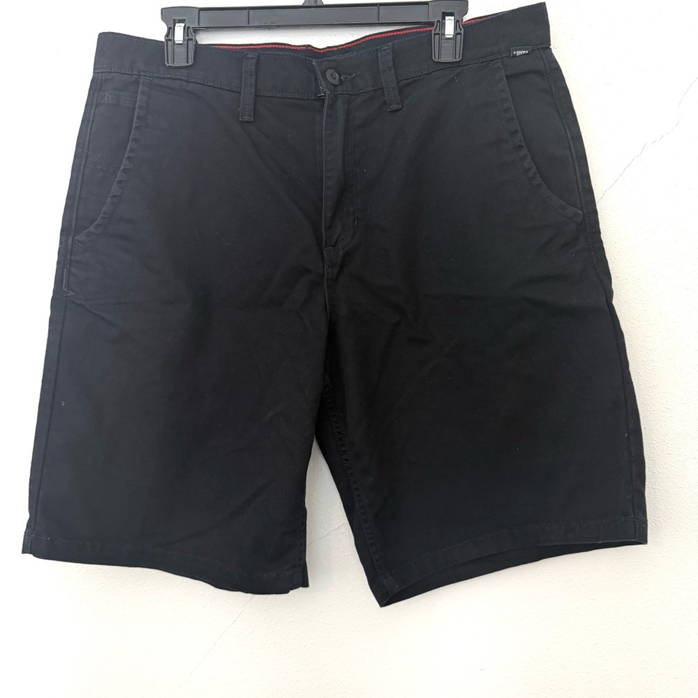 Vans Men's Black chino shorts. Size 34